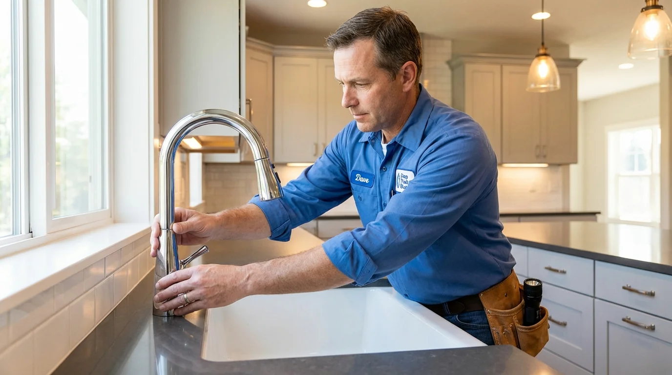 Kitchen faucet installation by Johns Plumbing LLC in Fort Meade